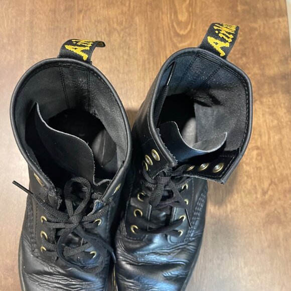 Dr. Martens Zavala Leather Boots Unisex Men\'s Size 9 Women\'s Size 10 Black Doc